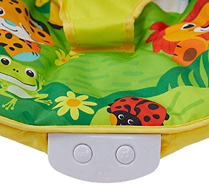 LADIDA Safari Baby Bouncer with Animal Toy Arch Vibration Soothing Music 695