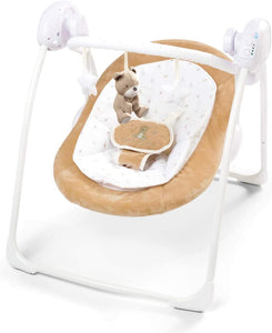 Brown Teddy Bear Electric Baby Swing with Speed Control, Time Control and Music - 080