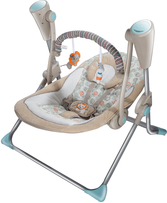 Brown Animal Electric Baby Swing (Brown 882) Hover Image
