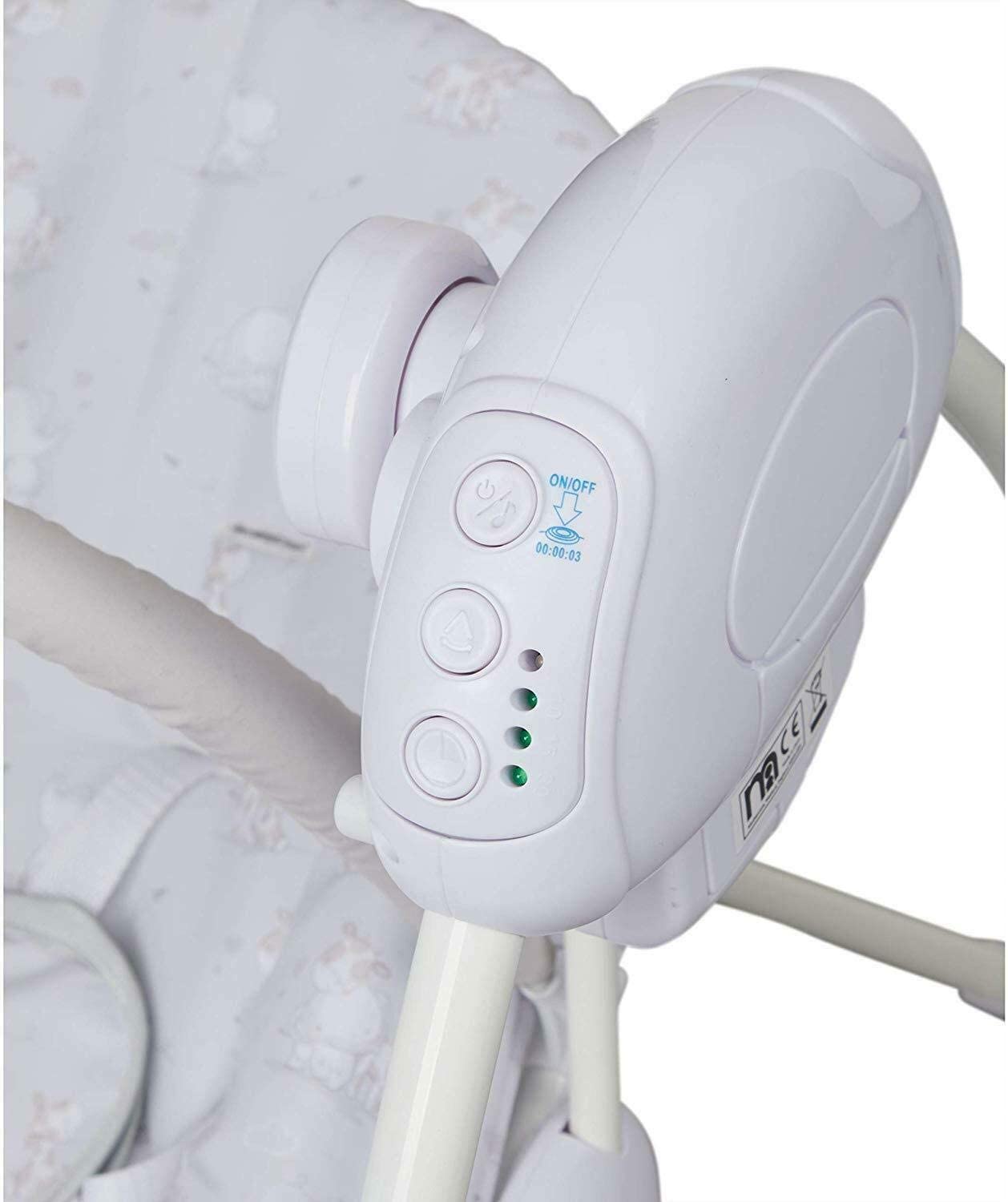 Grey Elephant Electric Baby Swing with Adjustable Speed, Time Control and Music 143