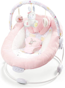 Spring Pink Flower Soft Padded Reclinable Baby Bouncer with Music, White Noise, Viberation Baby Bouncer - 76