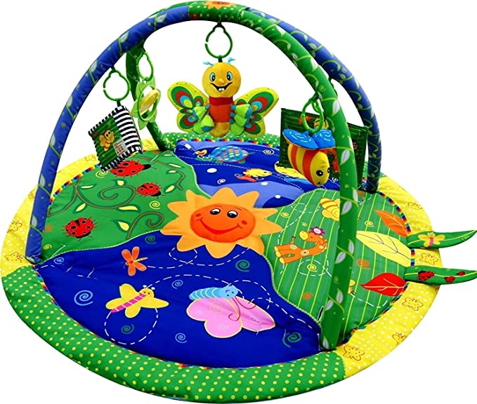 LADIDA Light and Musical Garden Bug Baby Playmat, Play Gym, Musical Activity Play Mat