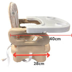 Deluxe Bunny Beige Baby Foldable Booster with Removable Tray 152