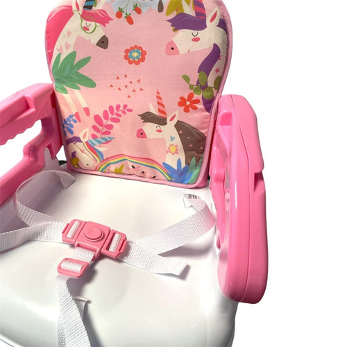 Deluxe Pink Unicorn Baby Foldable Booster Seat with Removable Tray 151