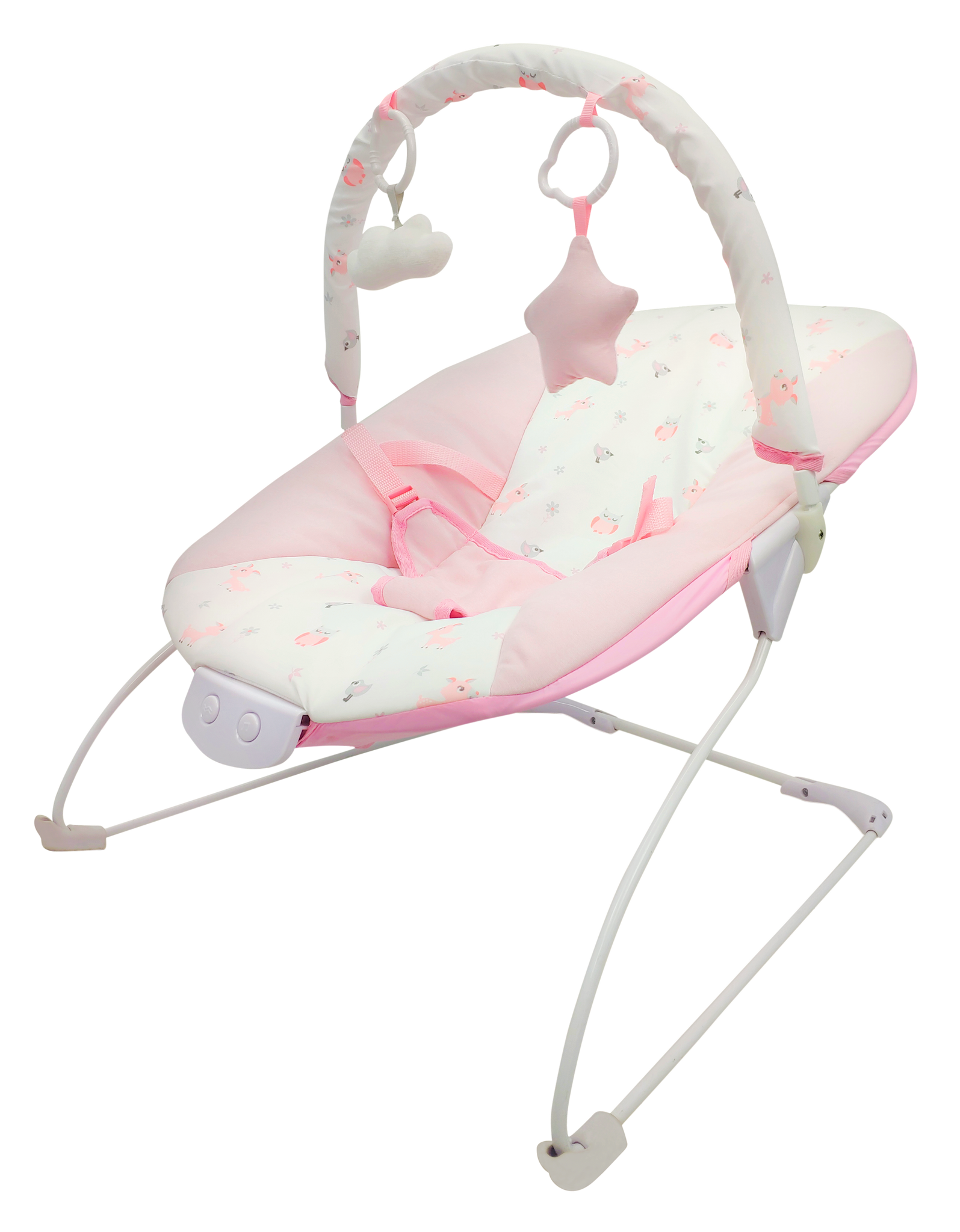 Pink baby bouncer deals swing