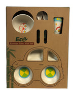 Children' 5 Piece Bamboo Breakfast Lunch Dinner Set.