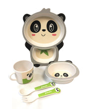 Load image into Gallery viewer, Children&#39;s 5 Piece Bamboo  Breakfast Lunch Dinner Set