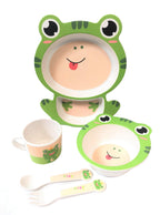 Children's 5 Piece Bamboo  Breakfast Lunch Dinner Set