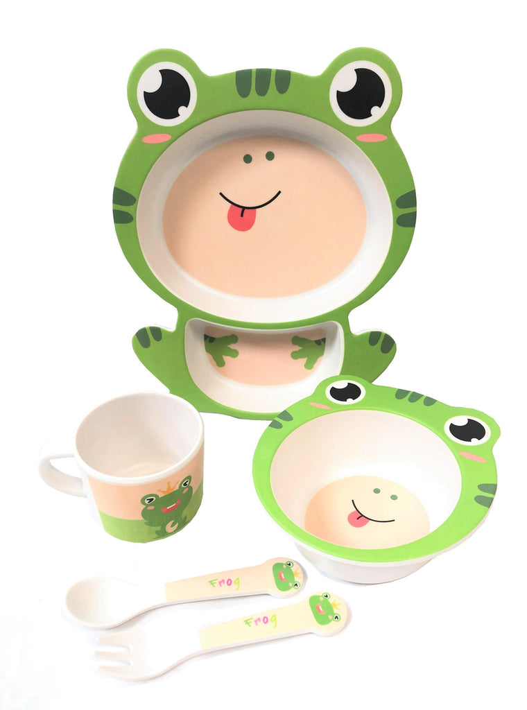 Children's 5 Piece Bamboo  Breakfast Lunch Dinner Set