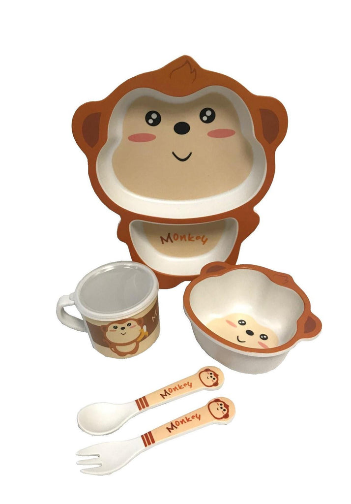 Children's 5 Piece Bamboo  Breakfast Lunch Dinner Set