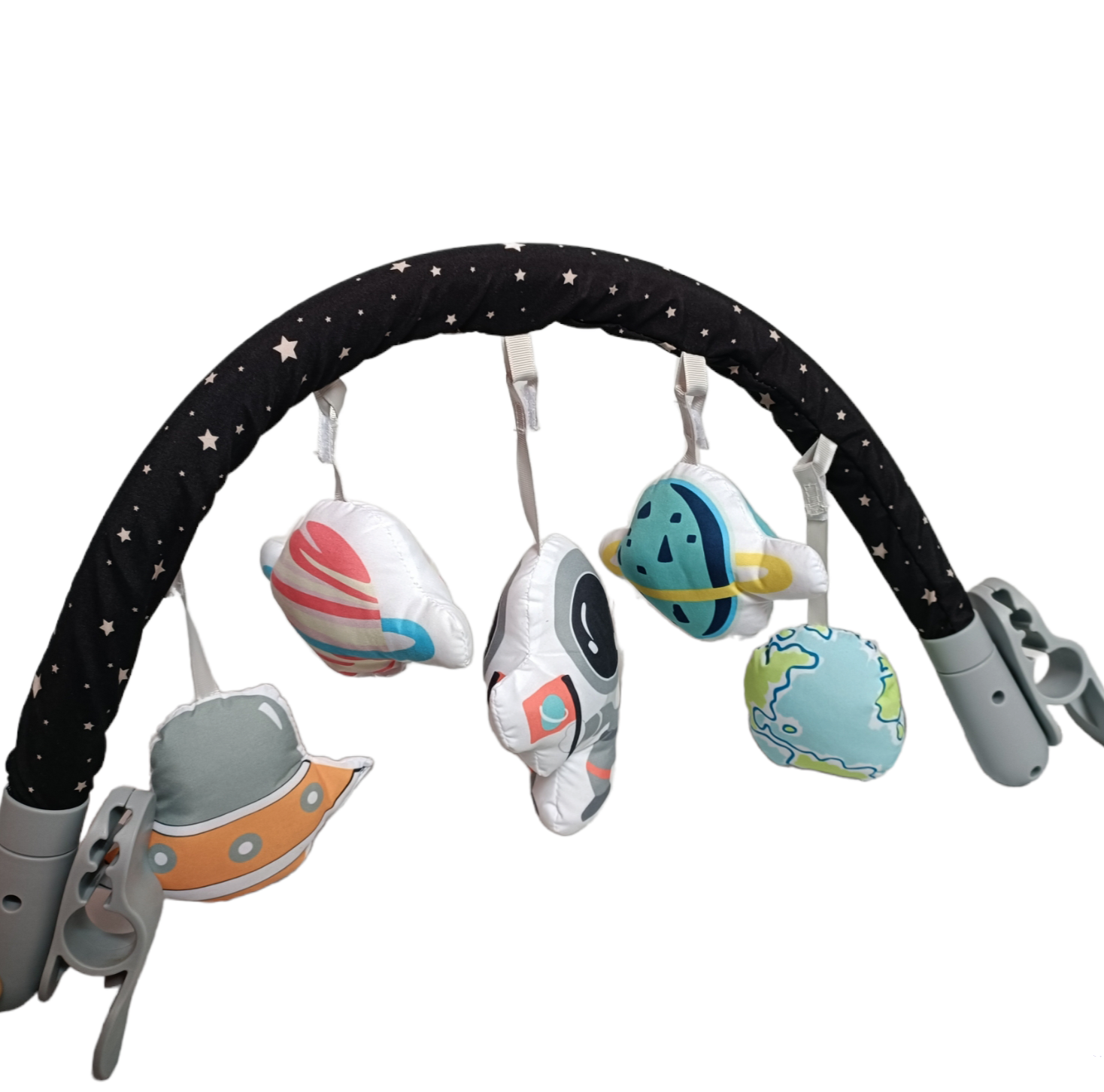 LADIDA Baby Activity Toy Arch with Universal Fittings for Pram Pushchair Buggy Car Seat (Blue)