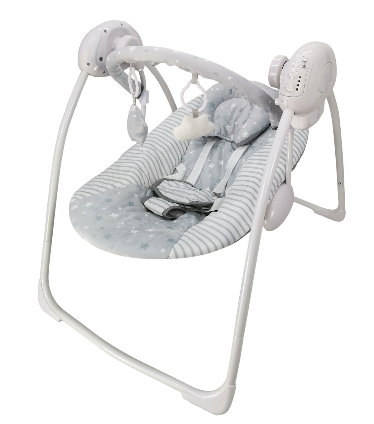 Grey Patterned Baby Electric Swing, 52