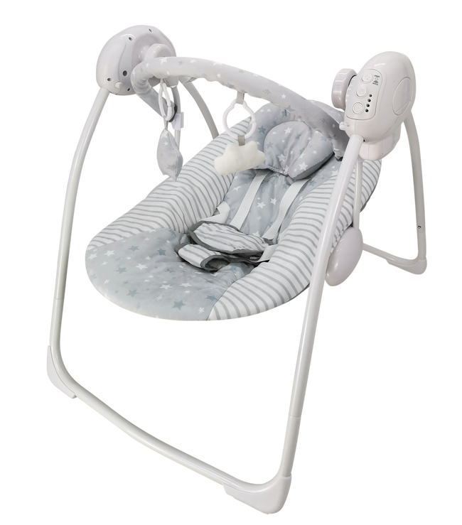 Grey Patterned Baby Electric Swing, 52 Hover Image