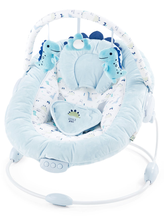 Blue Dinosaur Soft Padded Reclinable Baby Bouncer with Music, White Noise, Viberation 696 Hover Image