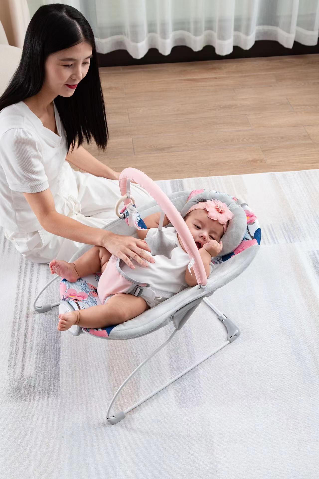 LADIDA Sakura Baby Bouncer With Soothing Music and Viberation-147
