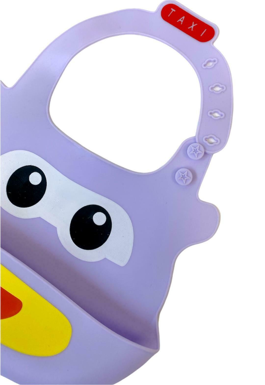 Silicone Cute Cartoon Soft Baby Bib Food catcher BPA Free Food Baby Apron seller