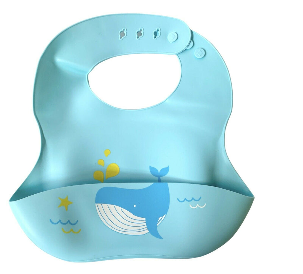 Silicone Cute Cartoon Soft Baby Bib Food catcher BPA Free Food Baby Apron seller