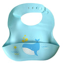 Silicone Cute Cartoon Soft Baby Bib Food catcher BPA Free Food Baby Apron seller