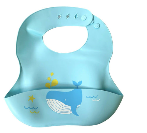 Silicone Cute Cartoon Soft Baby Bib Food catcher BPA Free Food Baby Apron seller