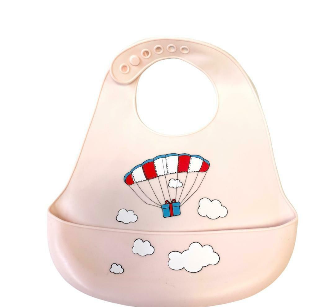 Silicone Cute Cartoon Soft Baby Bib Food catcher BPA Free Food Baby Apron seller