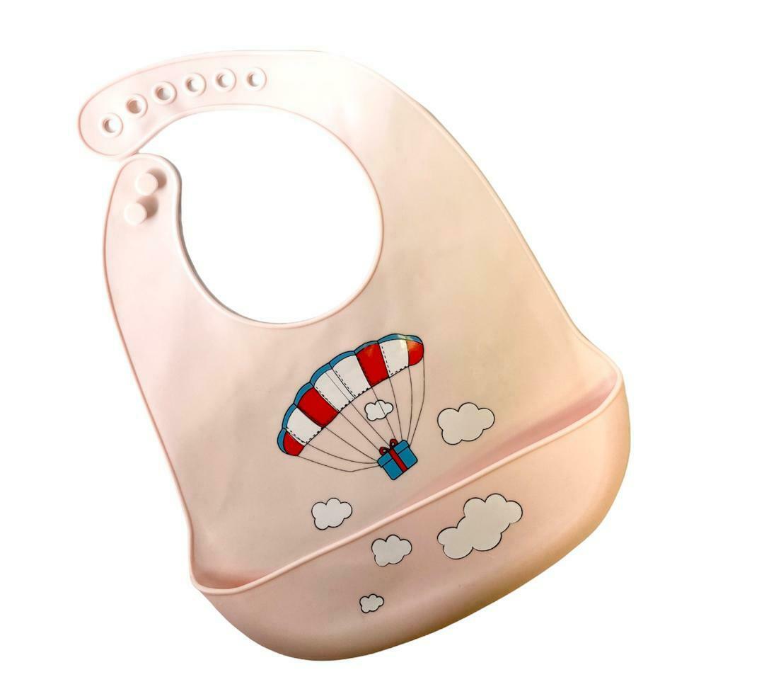 Silicone Cute Cartoon Soft Baby Bib Food catcher BPA Free Food Baby Apron seller