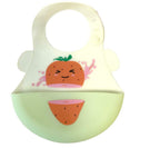 Silicone Cute Cartoon Soft Baby Bib Food catcher BPA Free Food Baby Apron seller