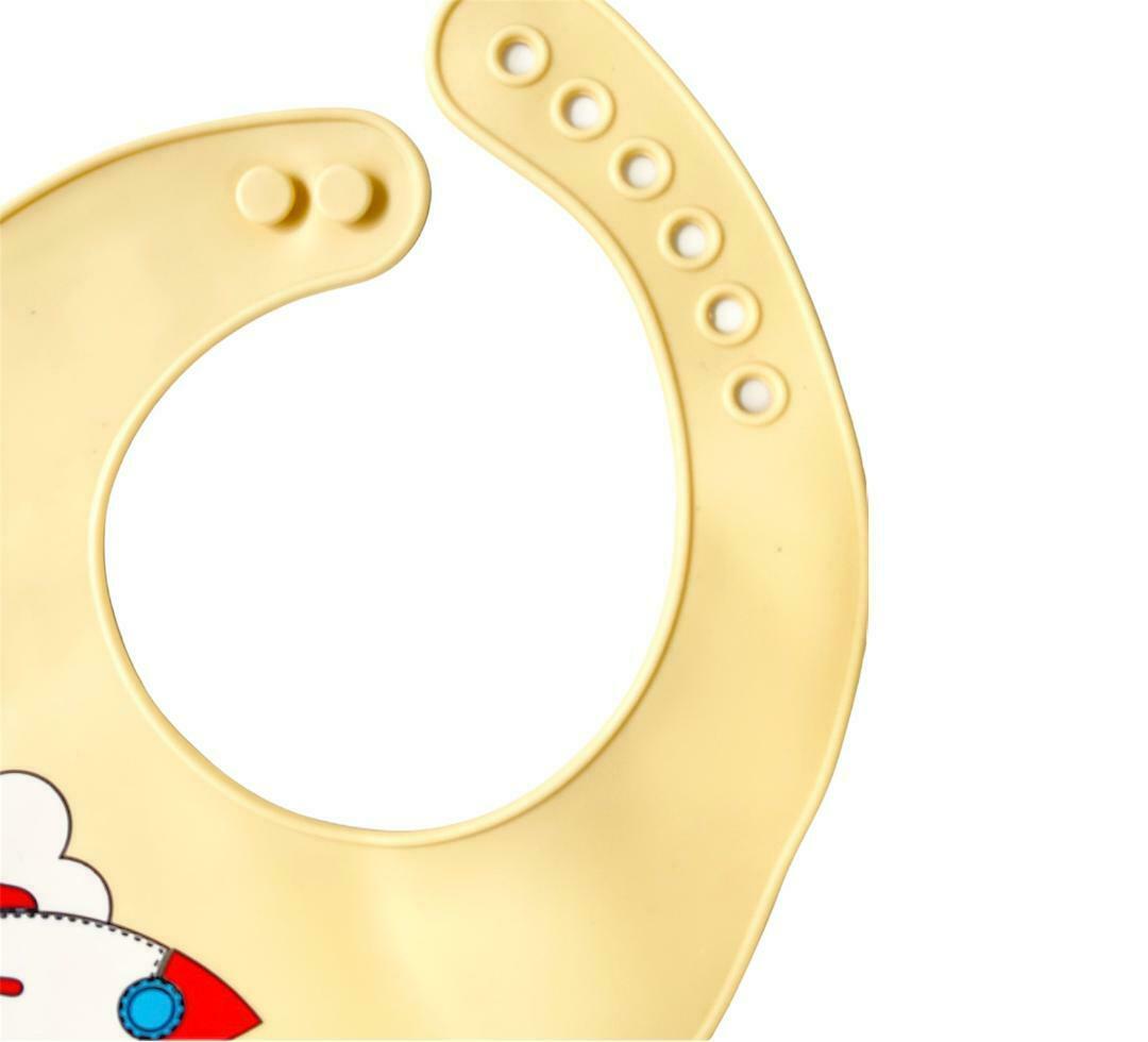 Silicone Cute Cartoon Soft Baby Bib Food catcher BPA Free Food Baby Apron seller