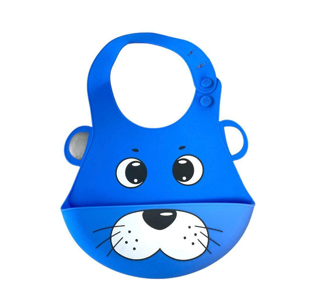 Silicone Cute Cartoon Soft Baby Bib Food catcher BPA Free Food Baby Apron seller
