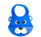 Silicone Cute Cartoon Soft Baby Bib Food catcher BPA Free Food Baby Apron seller