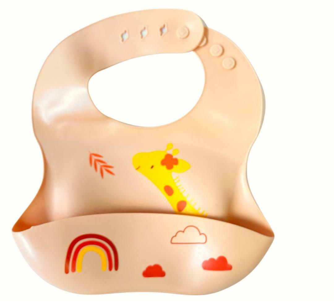 Silicone Cute Cartoon Soft Baby Bib Food catcher BPA Free Food Baby Apron seller
