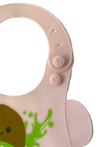 Silicone Cute Cartoon Soft Baby Bib Food catcher BPA Free Food Baby Apron seller