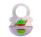 Silicone Cute Cartoon Soft Baby Bib Food catcher BPA Free Food Baby Apron seller