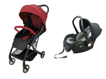 Load image into Gallery viewer, Red Compact Lightweight Baby Pushchair with Basket