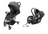 Black Compact Lightweight Baby Pushchair with Car Seat