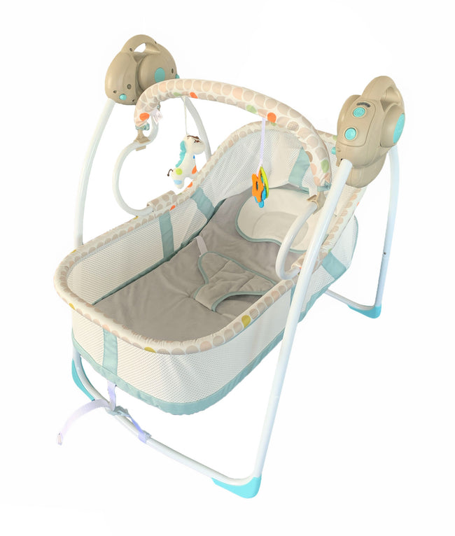 Beige Electric Baby Cradle Swing (Beige 200) Hover Image