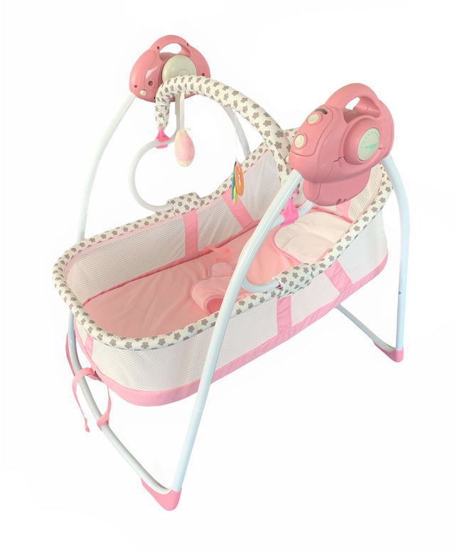 Pink Electric Baby Cradle Swing (Pink 201) Hover Image
